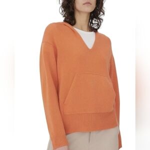 GOBI cashmere hooded jumper in tigerlily